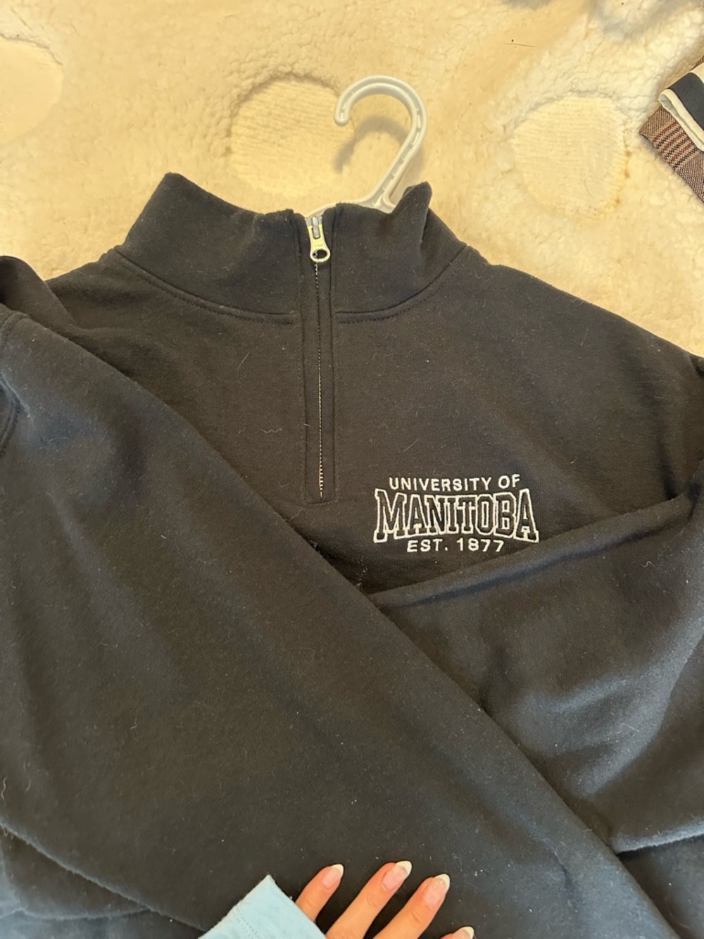 University of Manitoba Black Quarter-Zip Sweater